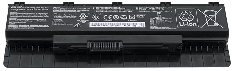 Аккумуляторная батарея для ноутбука ASUS N56 A32-N56 10.8V 5200mAh, 56Wh